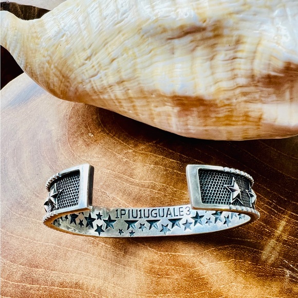 C S Sterling Star Bangle Cuff bracelet - Picture 3 of 5